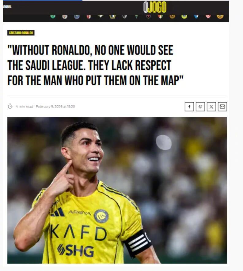 沙特记者辟谣克罗斯抨击沙特联赛传闻