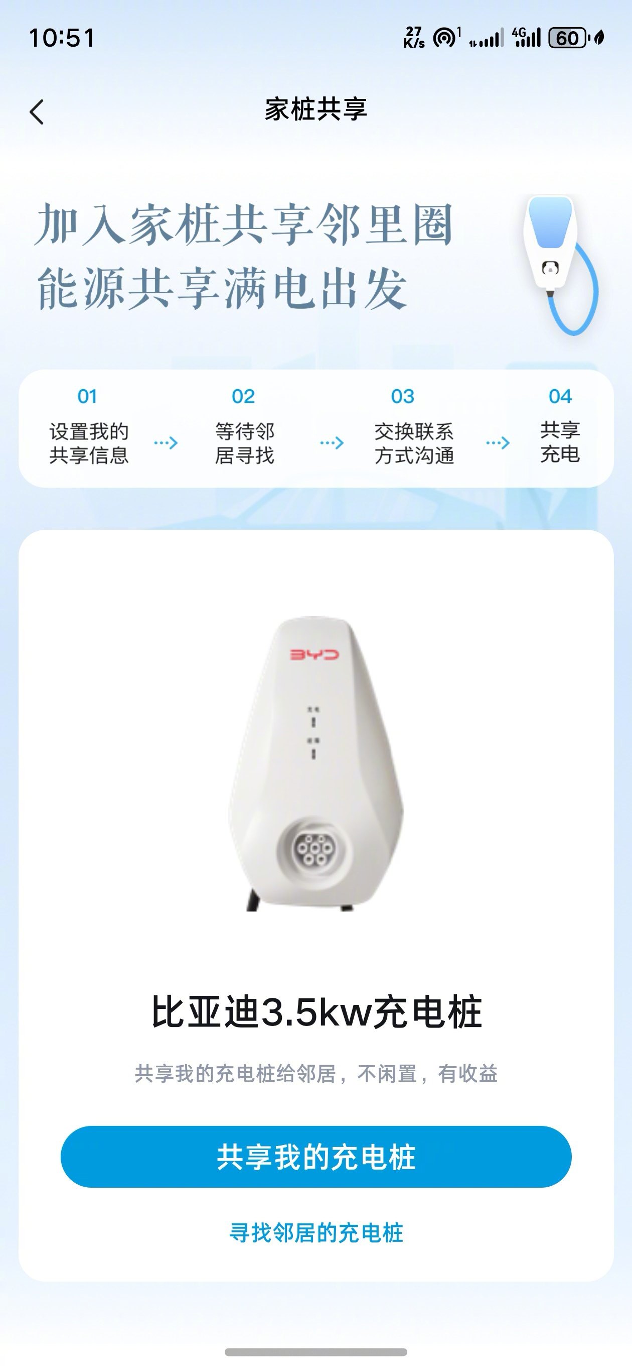 比亚迪上线家庭充电桩共享服务，实现同社区车主互助