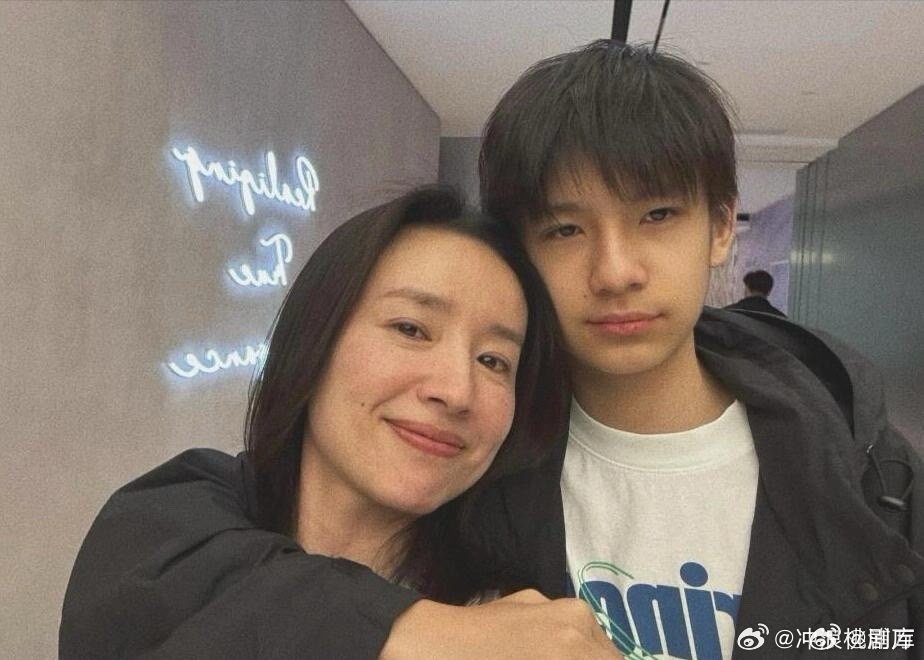 董洁潘粤明儿子颜值引关注，神似父亲潘粤明