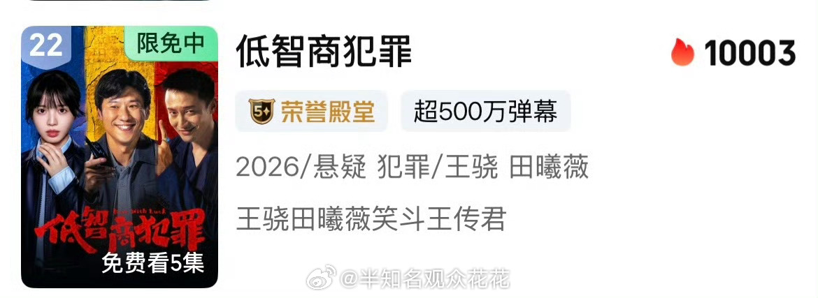田曦薇主演爱奇艺三部剧热度破万