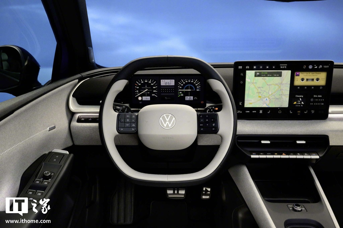 大众ID.POLO内饰官图发布，复古主题配10.25英寸仪表盘