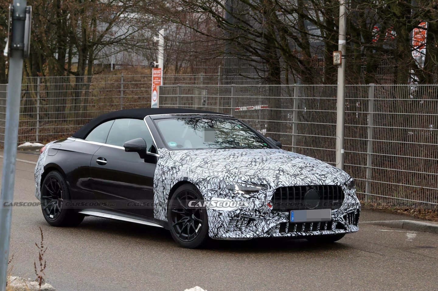 2027款AMG CLE敞篷改款路测图曝光，V8引擎回归达600马力