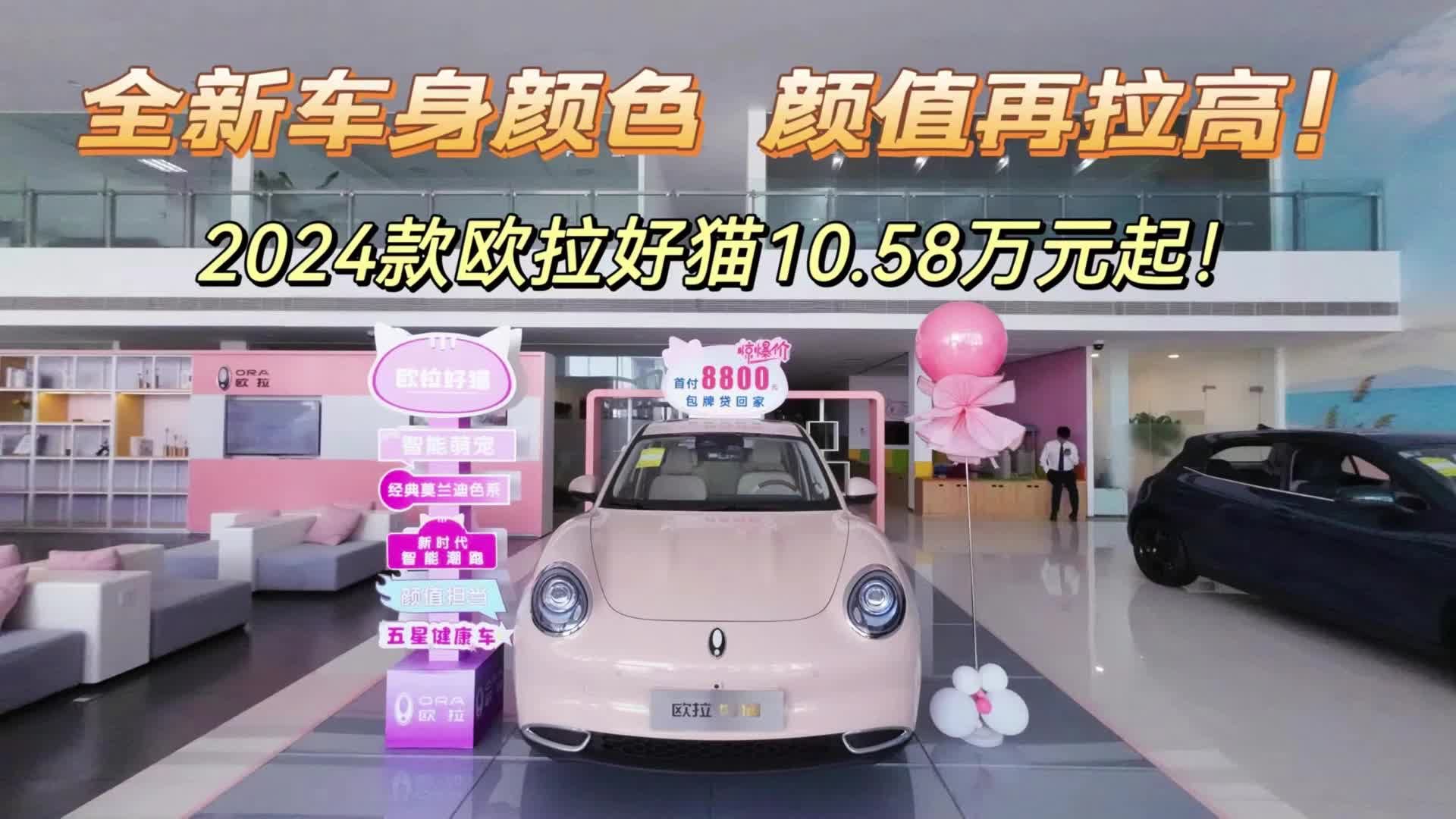 全新车身颜色，颜值再拉高！2024款欧拉好猫10.58万元起