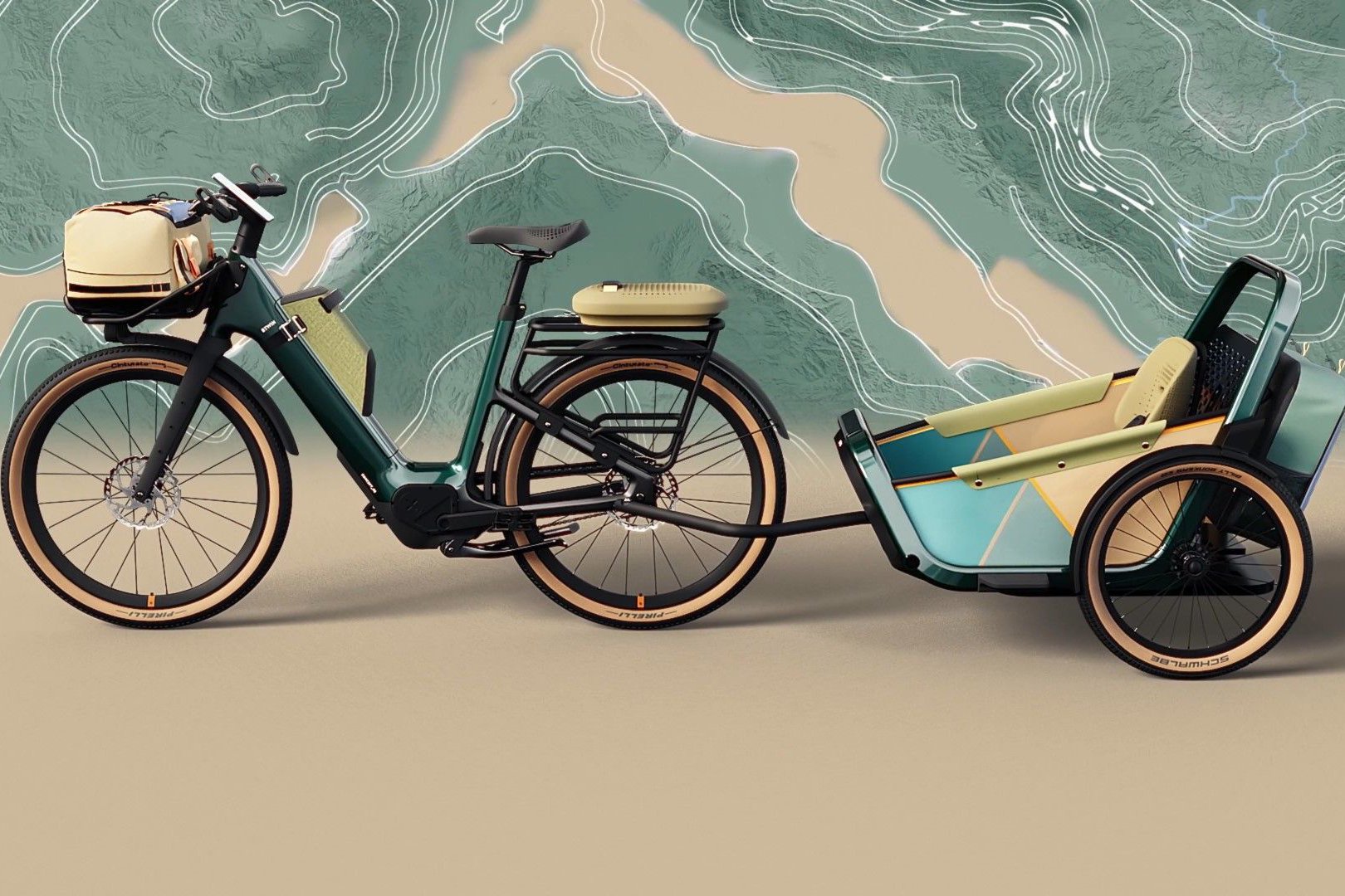 通过配件组合，实现通勤、载货多用的迪卡侬概念自行车