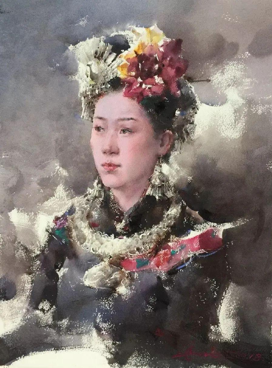 絵画 作者不詳 サイン有 パステル+水彩? 美人画 逸品 K52-