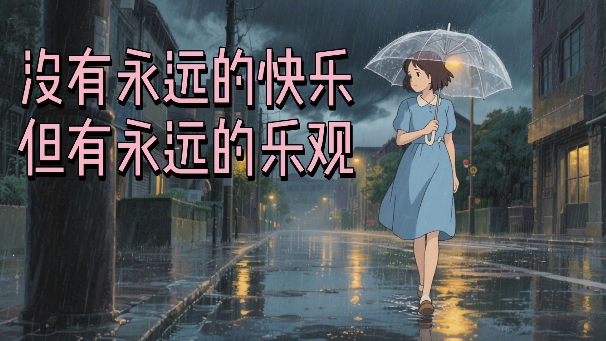 没有永远的快乐，但有永远的乐观