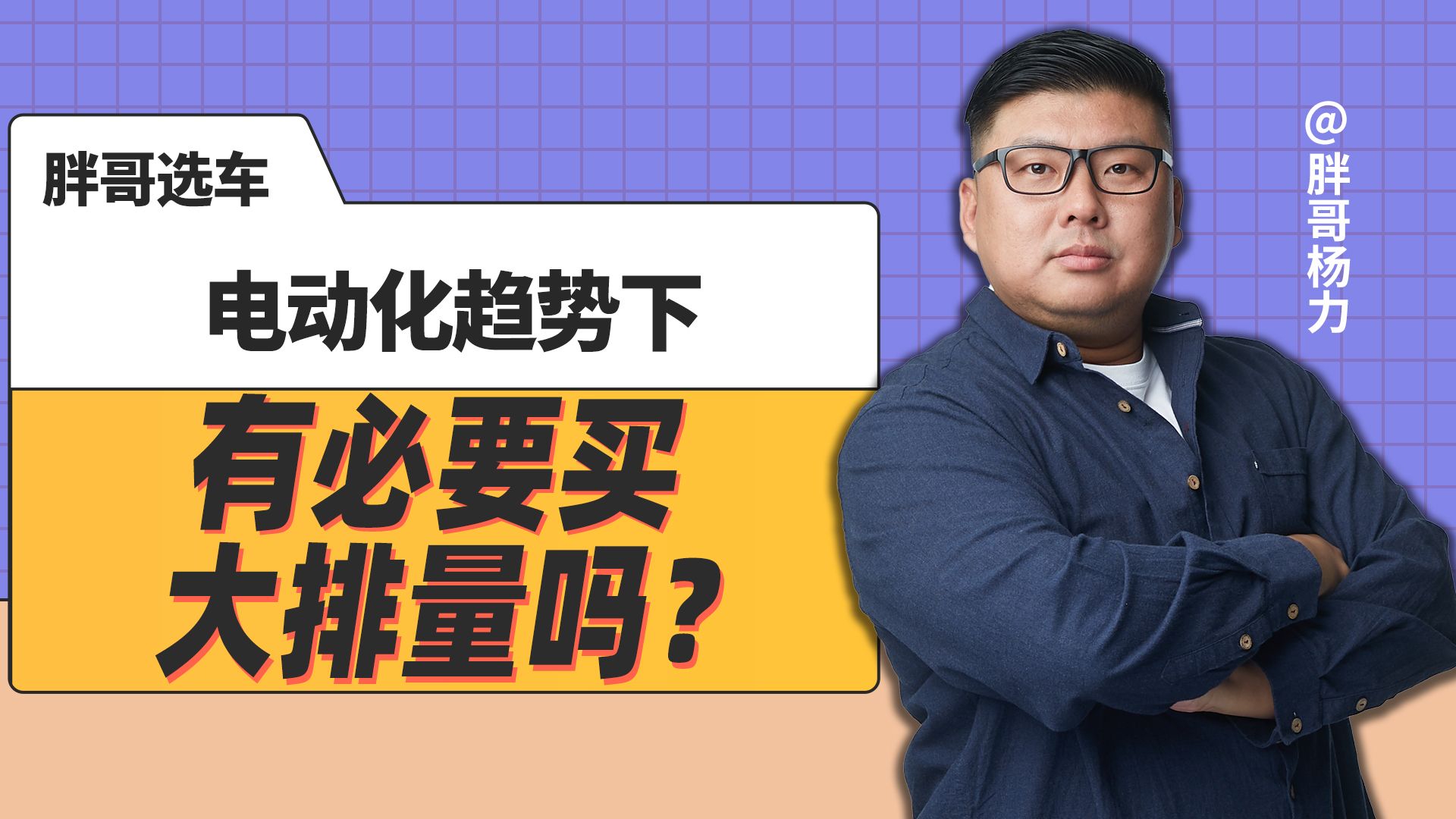 《胖哥选车》预算充足 电动化趋势下还有必要买大排量吗？