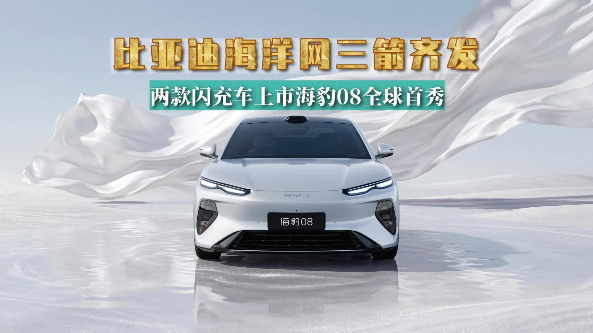 比亚迪海洋网三箭齐发，两款闪充车上市，海豹08全球首秀