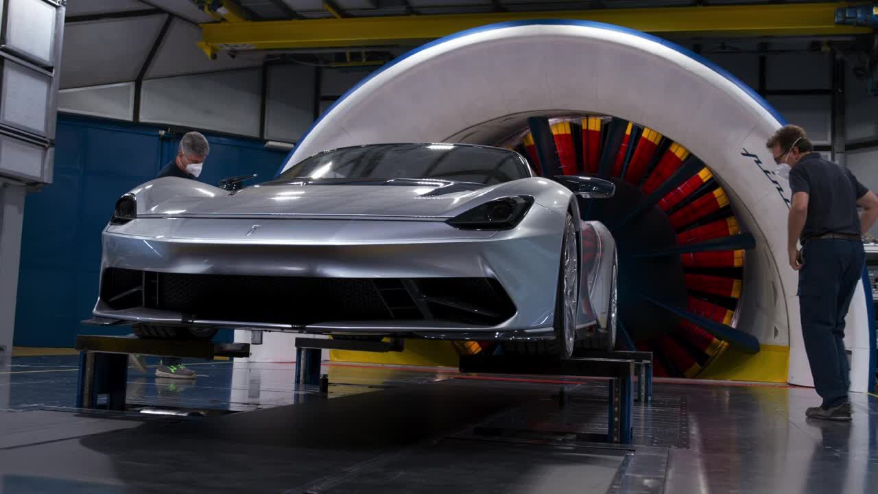 量产已经开启！宾尼法利纳Battista风洞画面