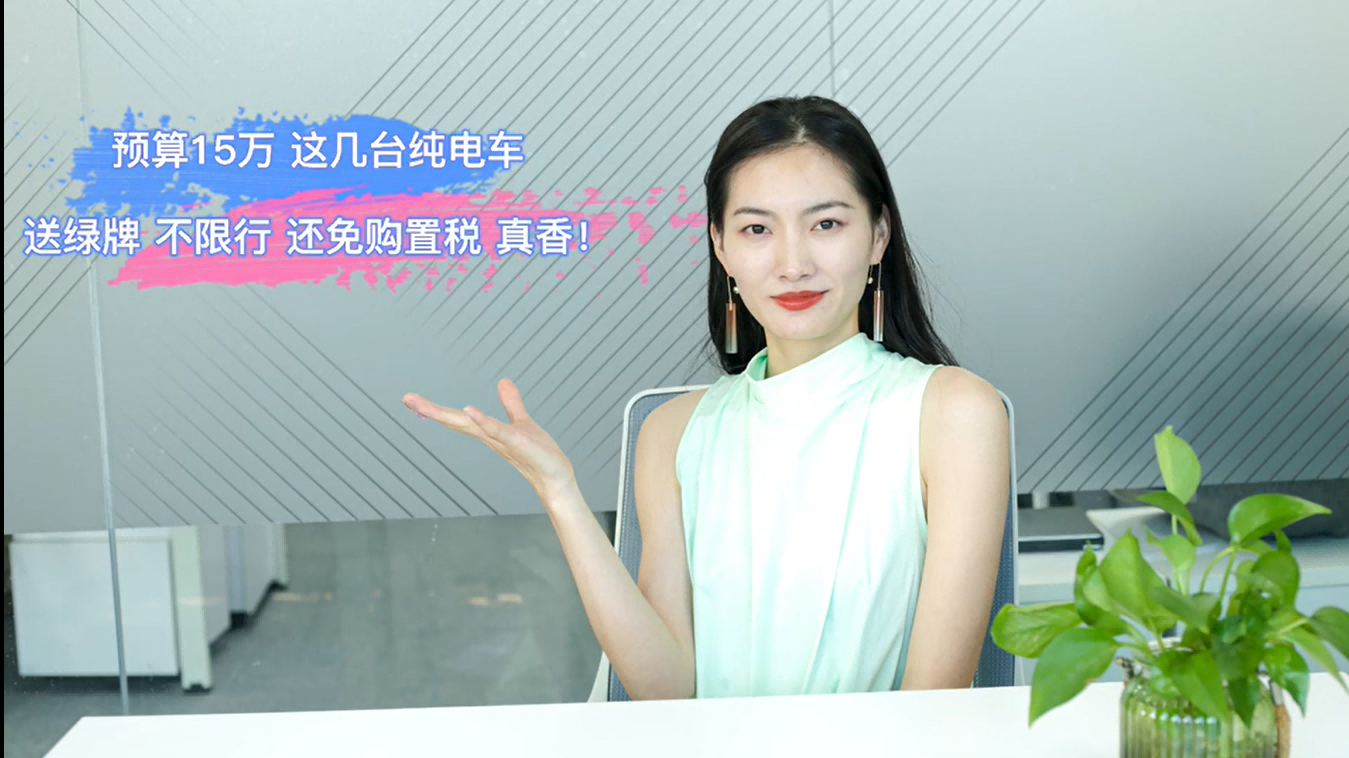 【GO车小姐姐】预算15万，这几台纯电车，送绿牌不限行，真香！