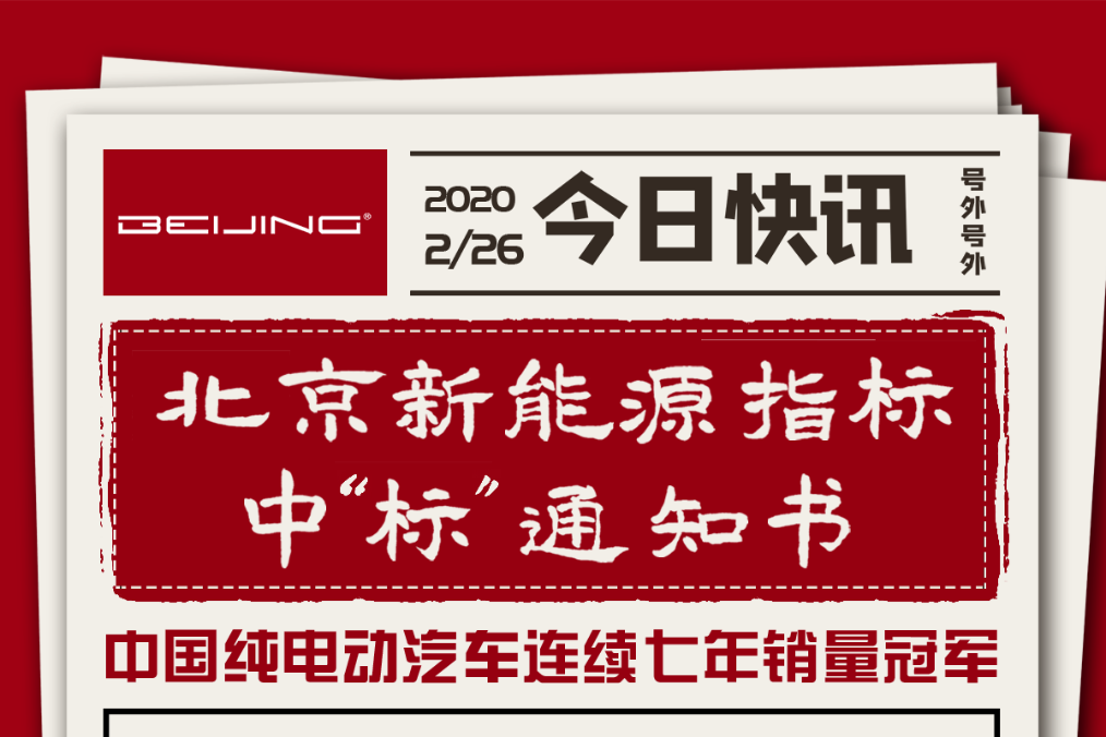 好事成双！二月北京新能源指标下发，三月BEIJING品牌又发福利