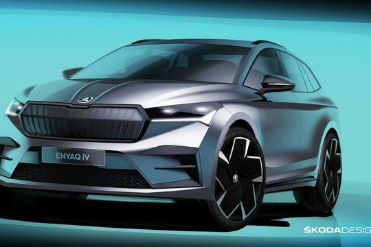 斯柯达首款纯电SUV Enyaq设计图曝光 将于9月1日首发
