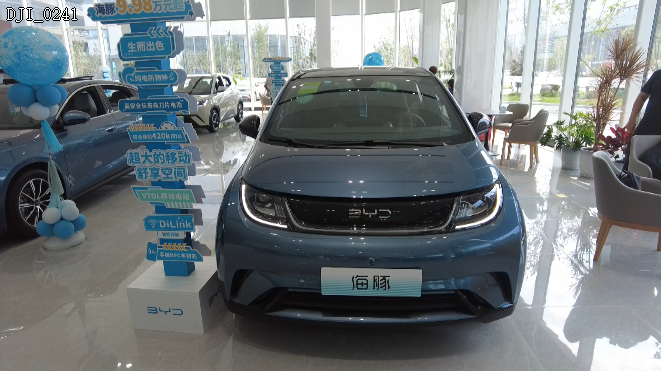 绿色出行新典范，9.98万起引领风尚！实拍比亚迪2025款海豚