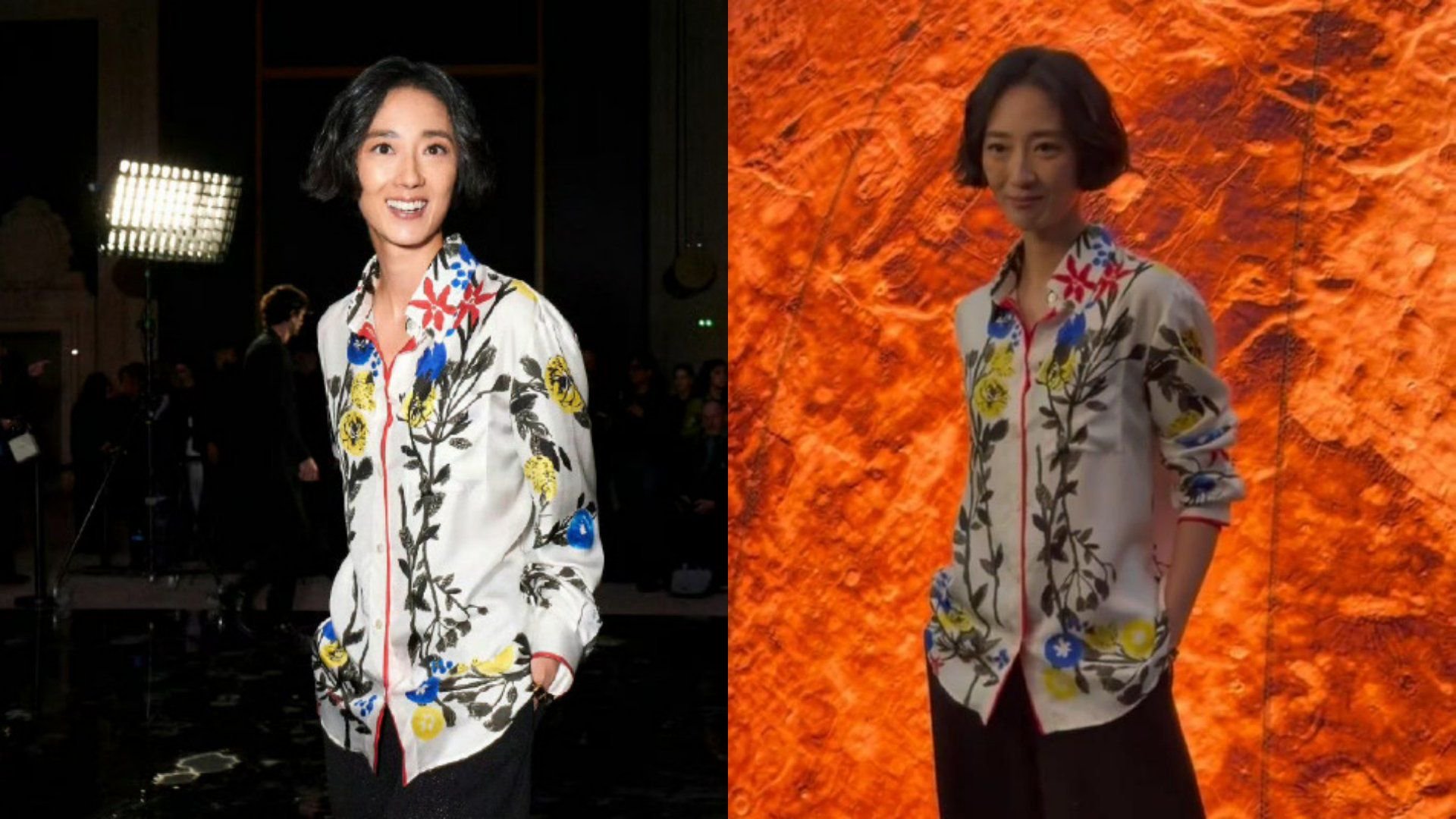 41岁桂纶镁亮相巴黎时装周，身形瘦到认不出，昔日星味荡然无存