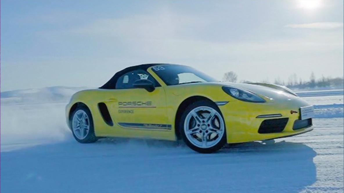 保时捷冰雪试驾漂移动态欣赏篇 难以阻挡的激情驾驶