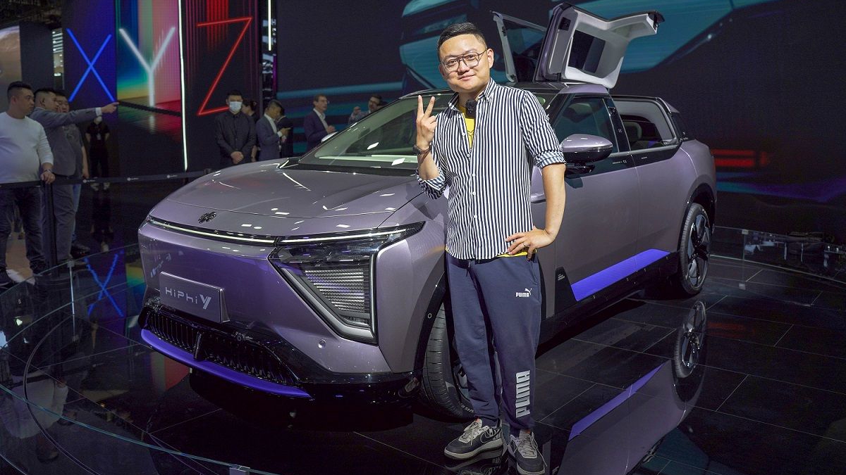 高合HiPhi Y车展首秀，HiPhi系列X、Y、Z三兄弟集结