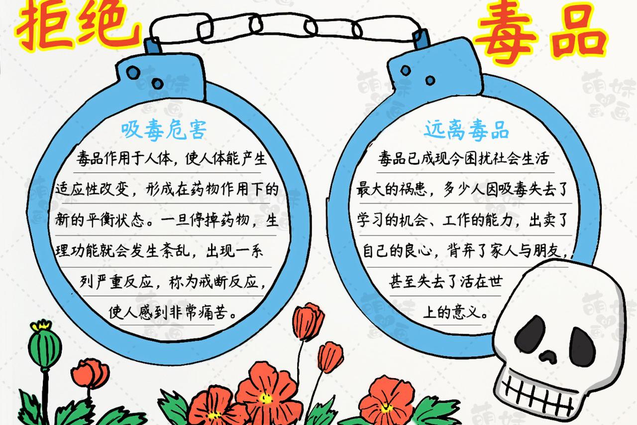 小学禁毒手抄报图片