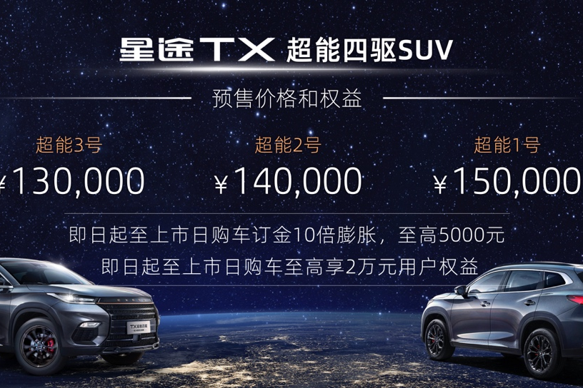 星途LX“凡尔赛版”正式上市，售价11.99-13.99万元