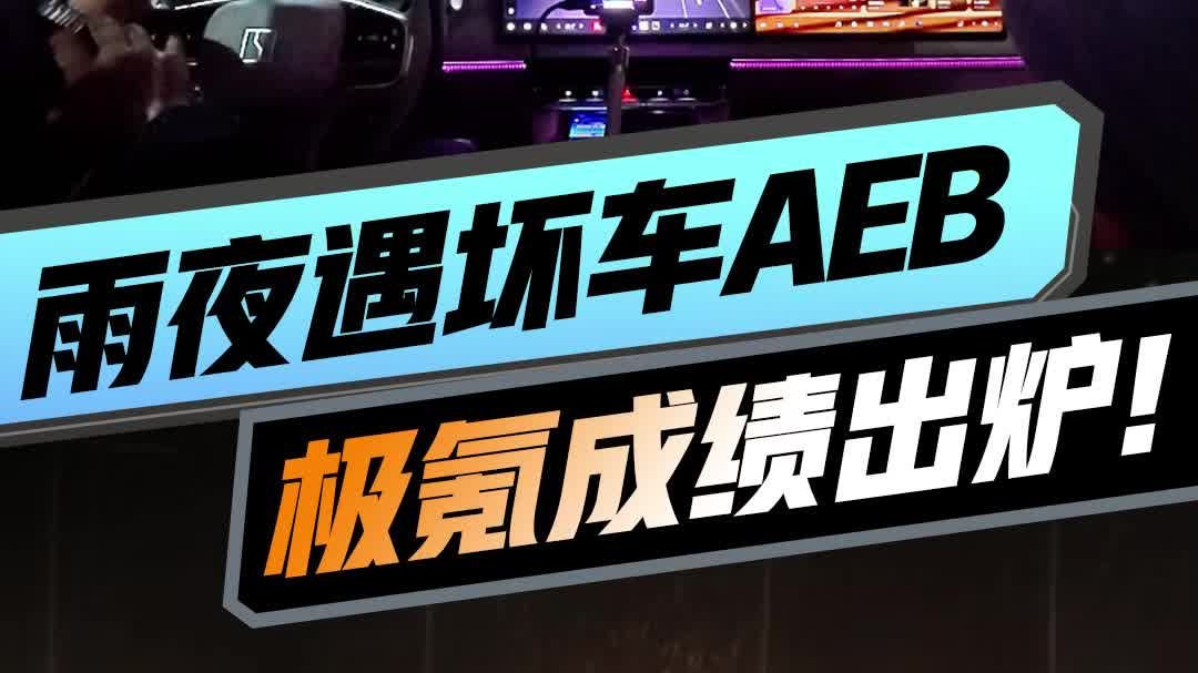 起猛了！雨夜遇坏车AEB，极氪9X...