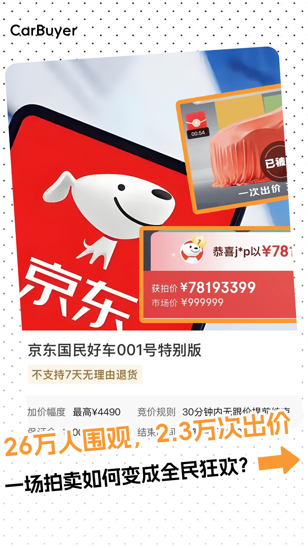 京东拍卖惊现7819万神车！网友：这波百元“富豪体验卡”值回票价
