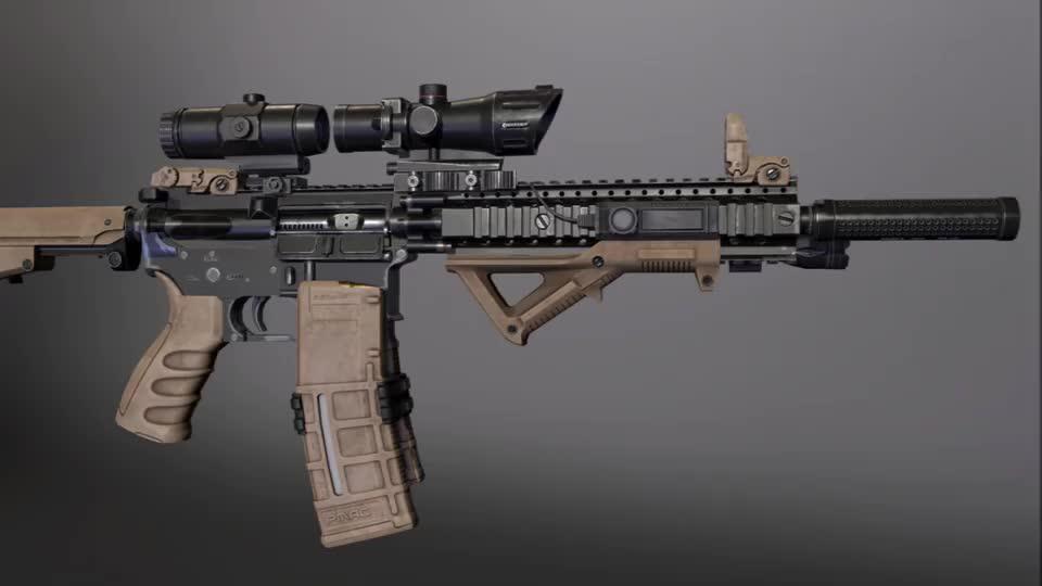 高清装备渲染图:m4战术武器