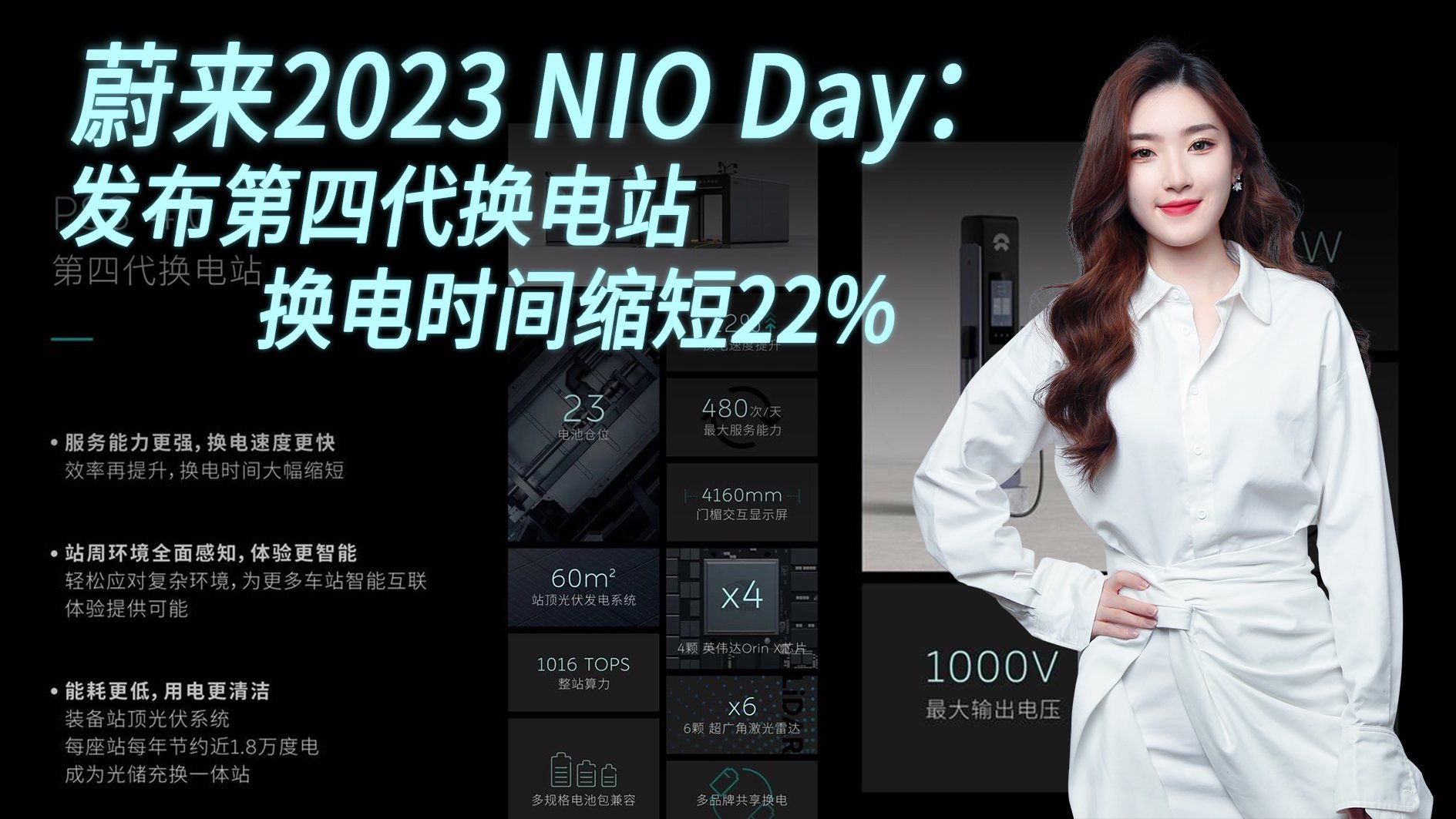 NIO Day 2023：蔚来四项核心技术发布 第四代换电站换电时间缩短