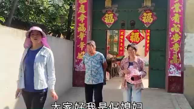 倔媳妇地里薅芝麻全家热的汗流浃背每个人脸上洋溢着丰收喜悦