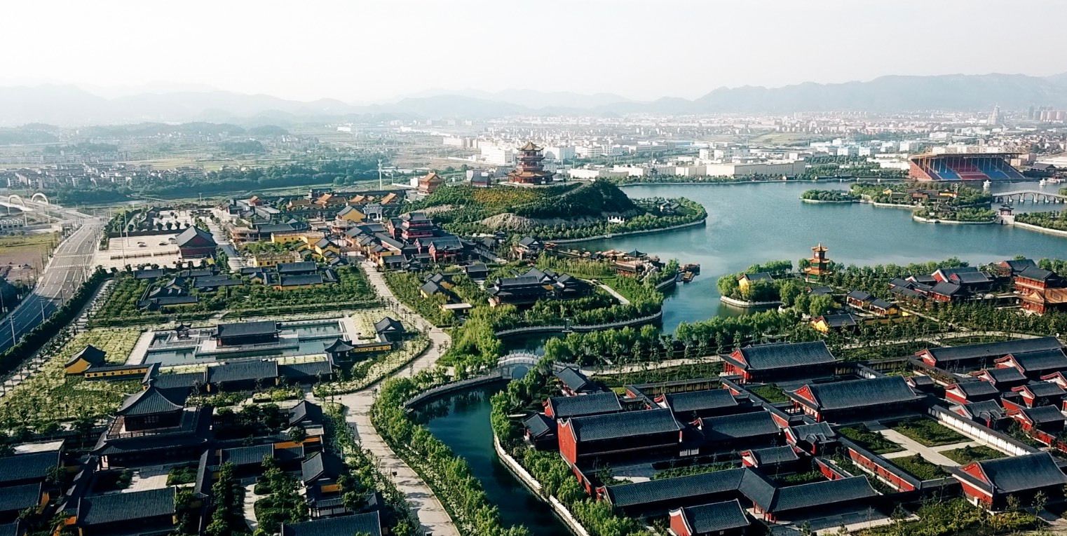 空中俯瞰横店圆明新园真美,投资重金完美复制了北京的圆明园