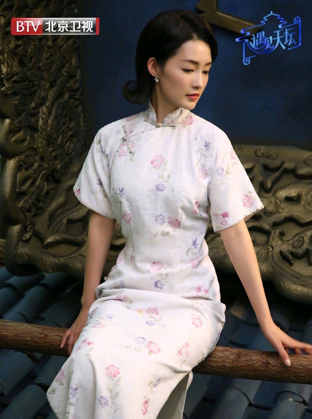 12 李沁在《遇见天坛》中扮演了民国才女林徽因一角,一身旗袍的李沁