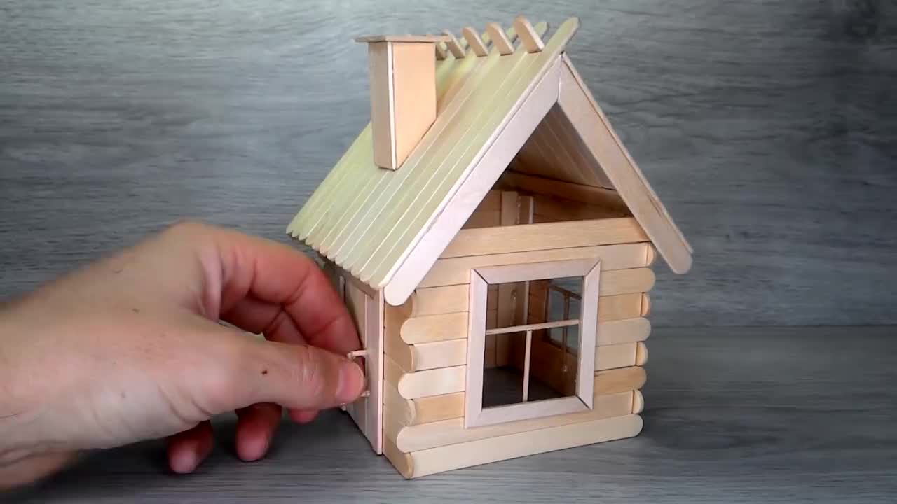 创意手工用雪糕棍制作迷你屋