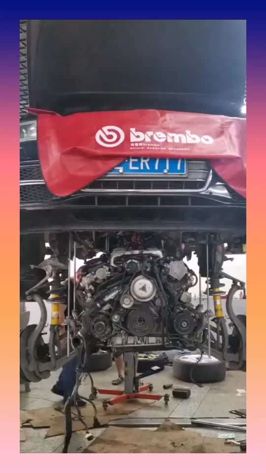 奥迪A6发动机保养，看着真复杂，怪不得那么贵！
