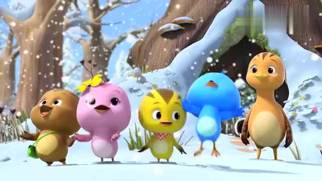 萌鸡小队:麦奇堆雪人,睡一觉醒来,雪人居然活过来!