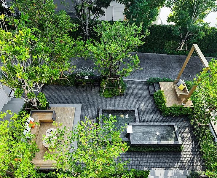 庭院设计:40平的小花园做出了9个功能区,私家花园里的王者