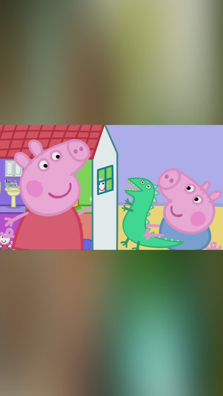 小猪佩奇猪爸爸被龙吸引看起了书却忘了正在比赛呢