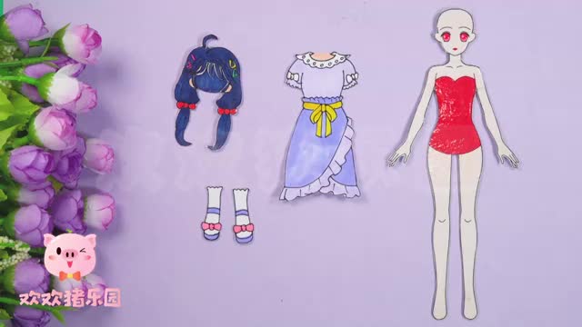 手工纸娃娃玩具:纸娃娃装扮,《光之美少女》凉村珊瑚装扮