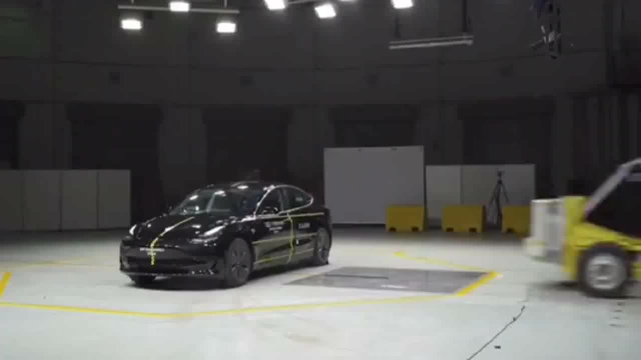 特斯拉model3的中保研测试，夺得第一名