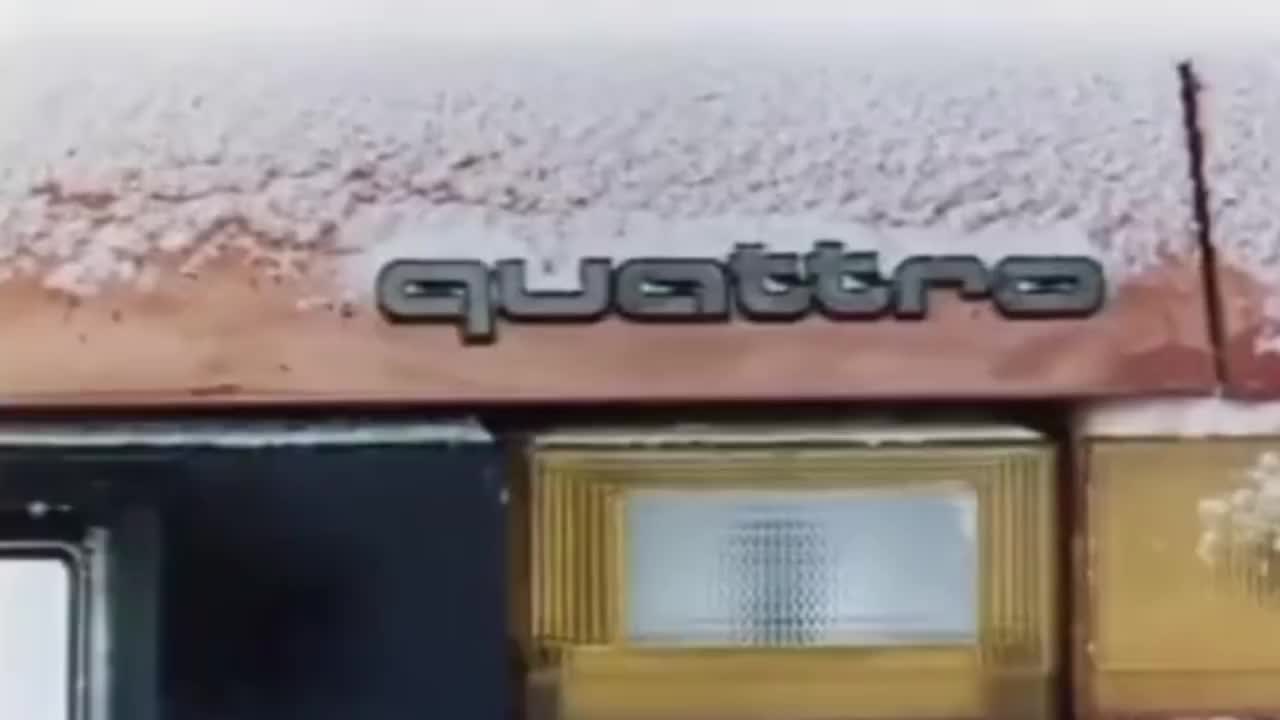 十几年前奥迪quaatro的广告，这才叫实力！