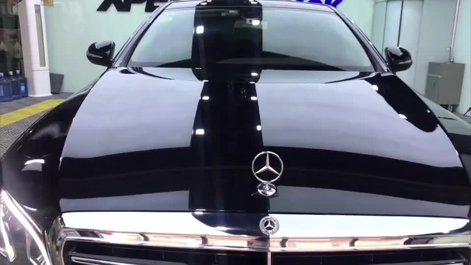 岩石黑奔驰E300L隐形车衣XPEL，这也太好看了吧