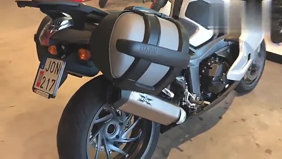 实拍宝马重机K1300S，单摇臂，轴传动，不一样的前减震