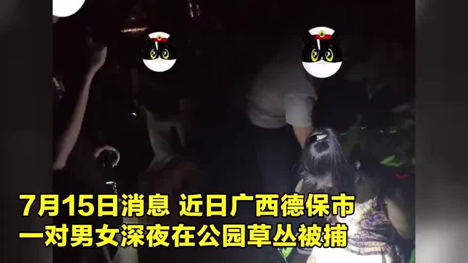 广西一失足女与男子金钱交易 深夜"钻"公园绿丛被当场抓现行
