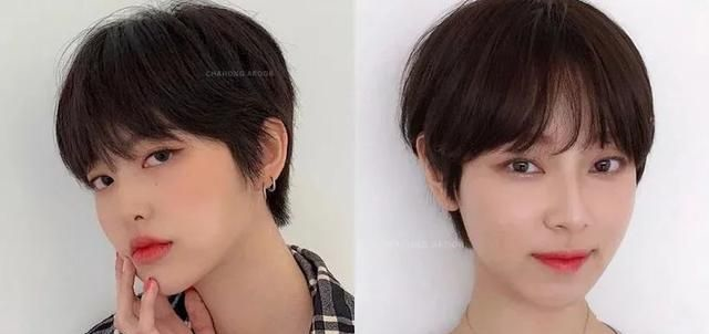 其实都很适合剪短发～不过因为菱形脸很容易有颧骨高的问题