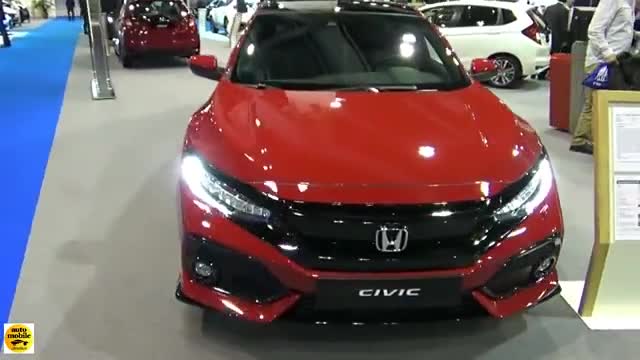 车展实拍2019款本田思域两厢版汽车，这款小钢炮你喜欢吗？