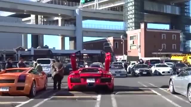 日本超级跑车车展，加速和排气声