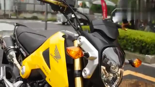 实拍本田迷你摩托车,吉村排气加