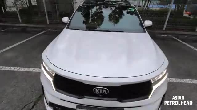 夜晚实拍2021款起亚索兰托混动版，亮起氛围灯坐进第三排，惊艳了