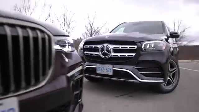 前脸展示，2020款奔驰GLS和2020款宝