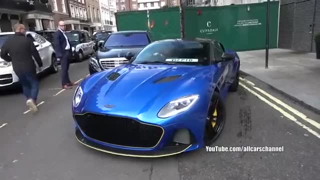 伦敦街头实拍豪华跑车欣赏回头