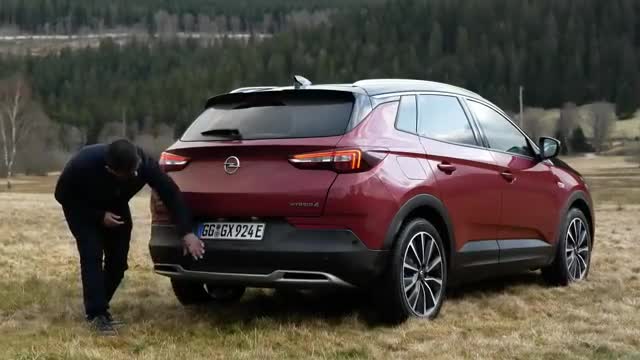 全新欧宝GrandlandXHybrid4，尾部细