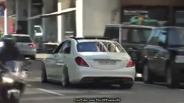 实拍海外街头性能车出街，车身稳