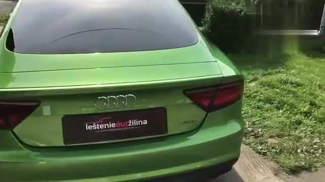 实拍奥迪A7这颜值完美驾驭绿色车